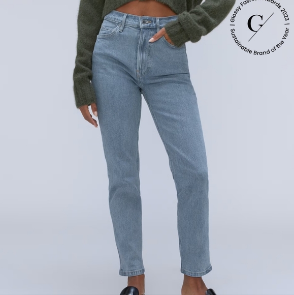 Everlane The Original Cheeky Organic Cotton Cropped Jeans - Picture 1 of 9